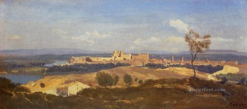  romanticism - Avignon Seen from Villenueve les Avignon plein air Romanticism Jean Baptiste Camille Corot